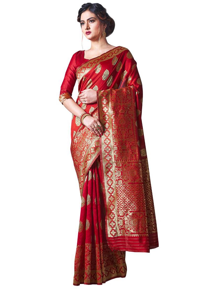 jacquard work banarasi saree with blouse - 18335728 - Zoom Image - 1