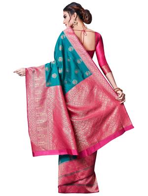 jacquard work banarasi saree with blouse - 18335771 - Standard Image - 2