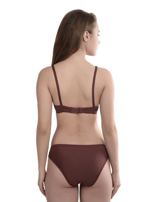 maroon laced bra and panty set - 18335789 - Standard Image - 4