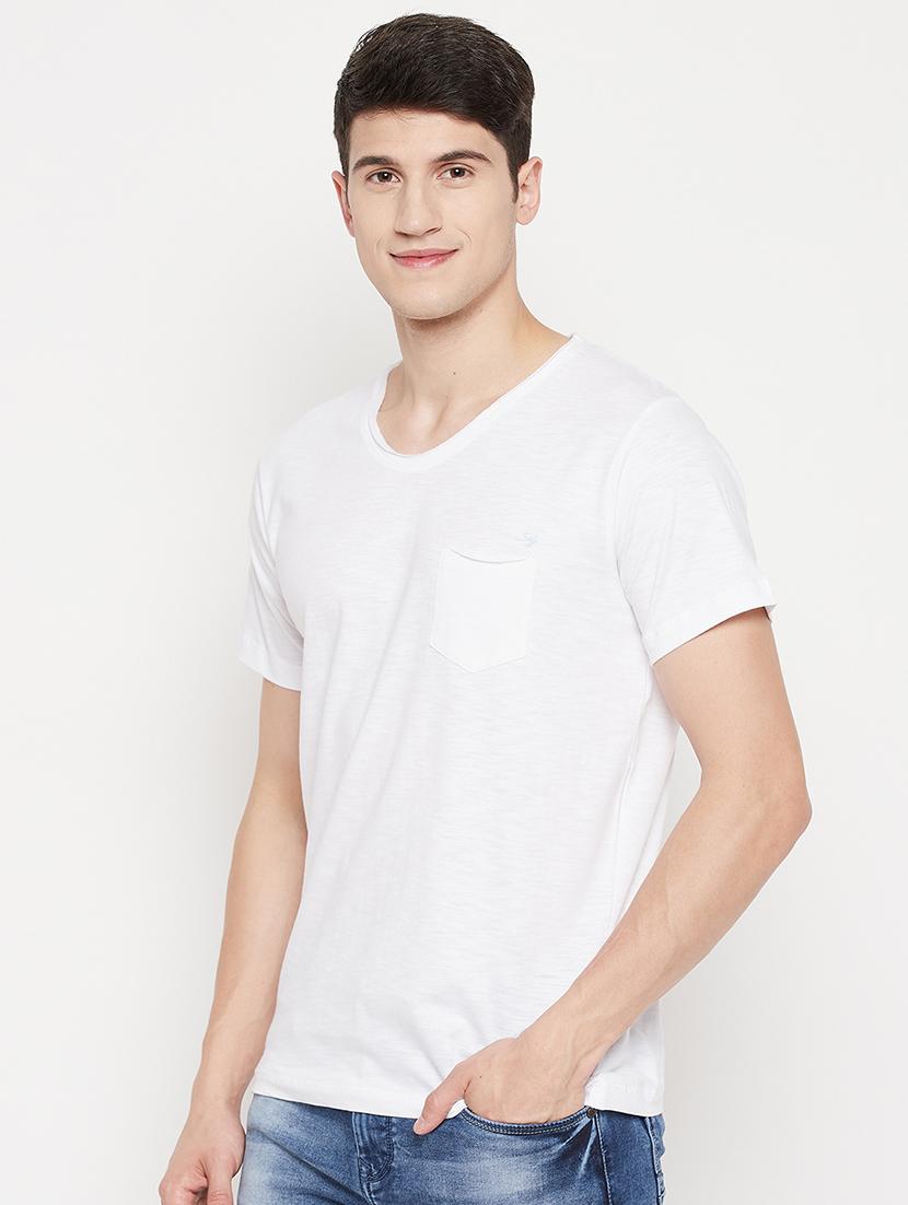 white solid t-shirt - 18335878 - Zoom Image - 2