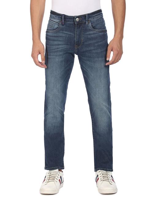 navy-blue light-washed denim jean - 18336425 - Standard Image - 1