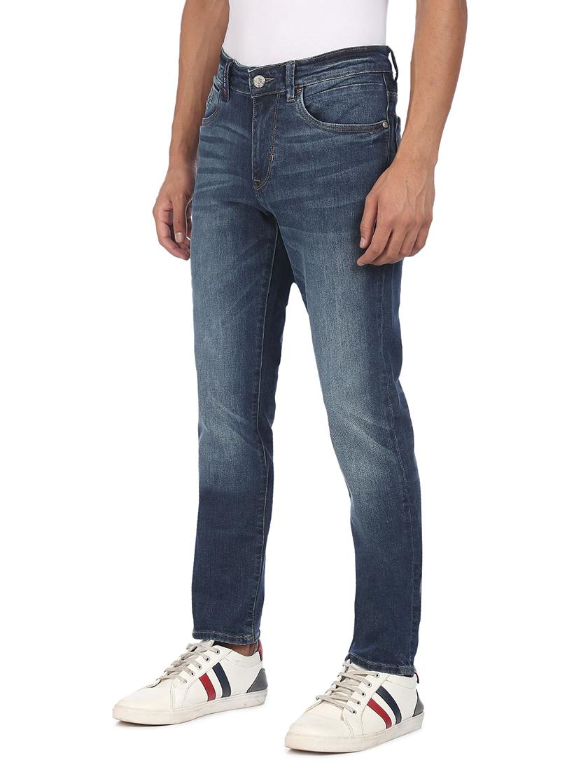 navy-blue light-washed denim jean - 18336425 - Zoom Image - 2