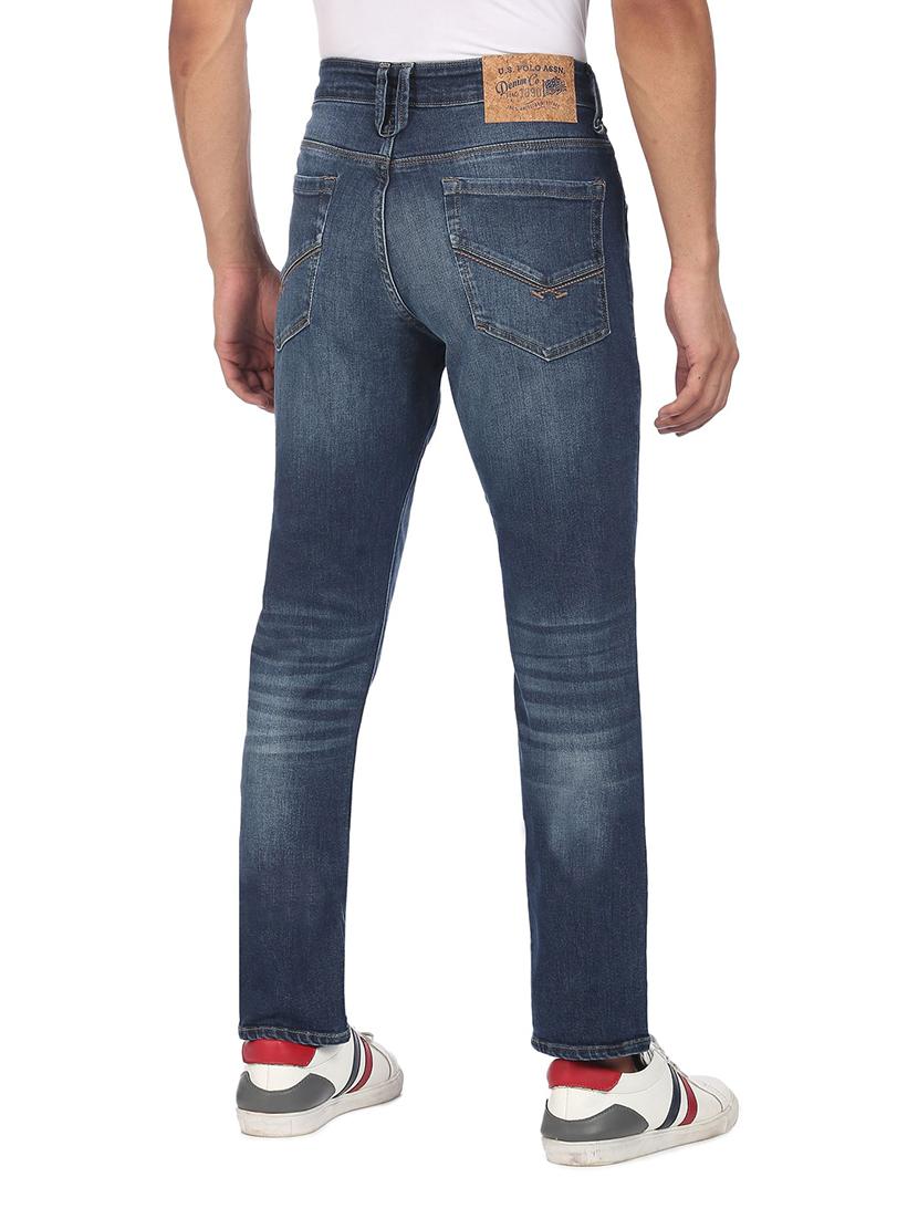 navy-blue light-washed denim jean - 18336425 - Zoom Image - 4