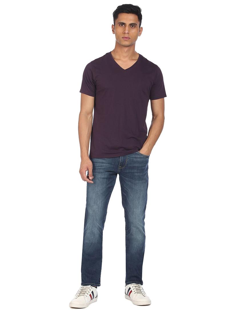 navy-blue light-washed denim jean - 18336425 - Zoom Image - 5