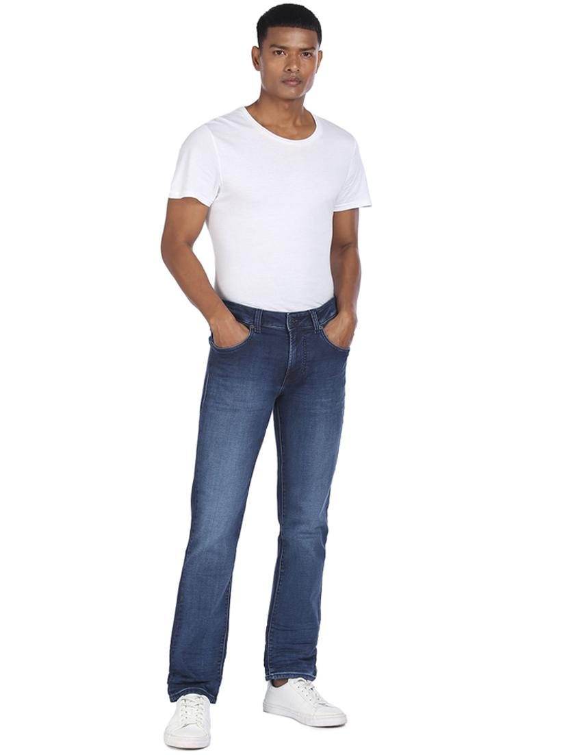 blue solid washed jean - 18336461 - Zoom Image - 5