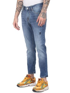 blue solid washed jean - 18336582 - Standard Image - 3