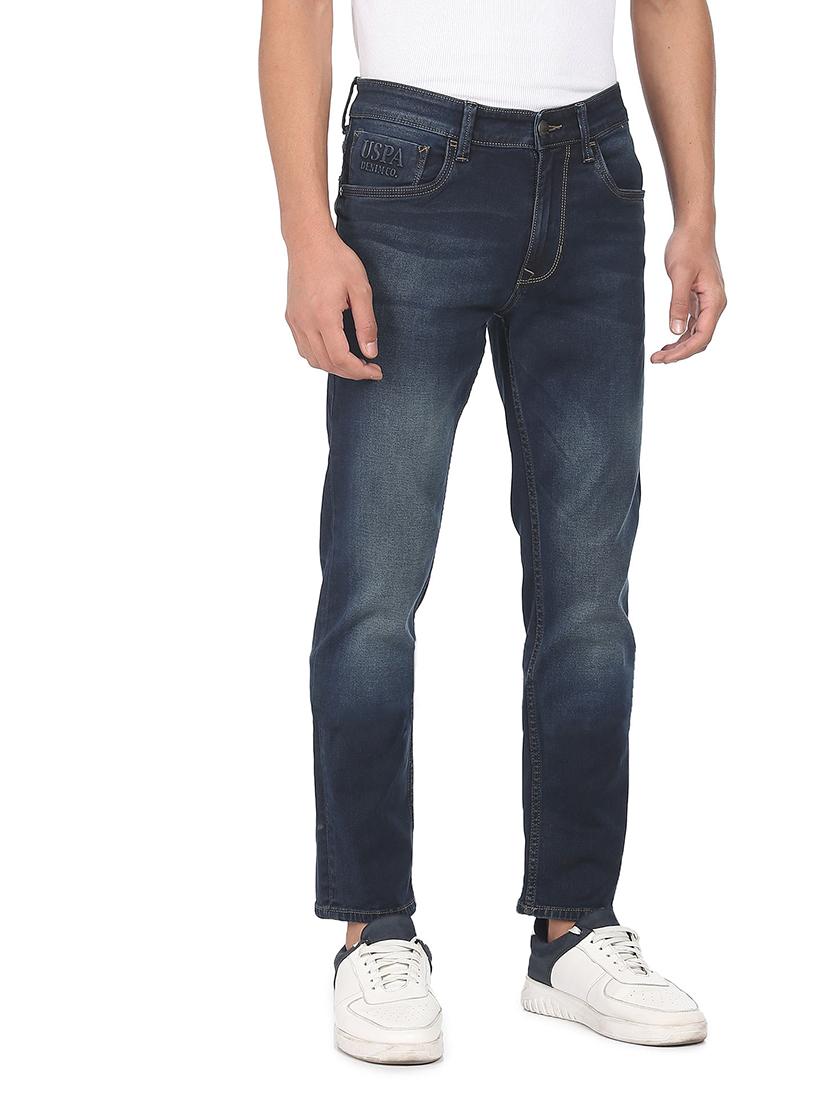 navy-blue light-washed denim jean - 18336627 - Zoom Image - 2