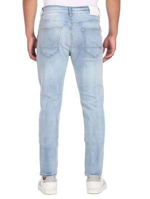 blue solid washed jean - 18336683 - Standard Image - 4