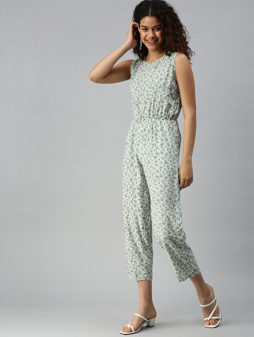 round neck floral jumpsuit - 18336935 - Zoom Image - 3