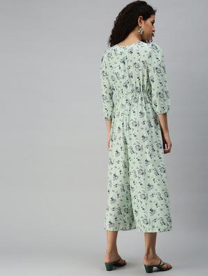 round neck floral jumpsuit - 18336942 - Standard Image - 4