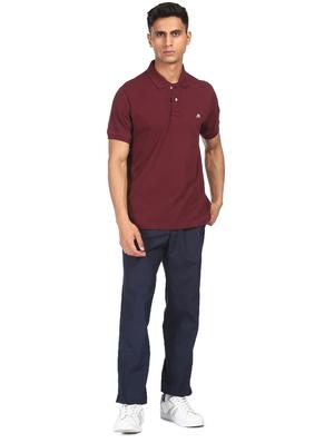 red solid polo t-shirt - 18337770 - Standard Image - 4