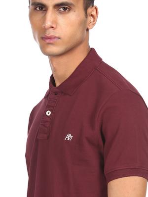 red solid polo t-shirt - 18337770 - Standard Image - 5