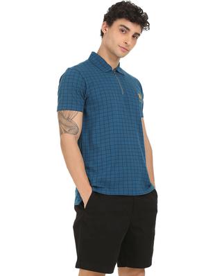 blue checked polo t-shirt - 18338162 - Standard Image - 2