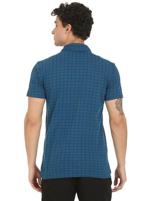 blue checked polo t-shirt - 18338162 - Standard Image - 3