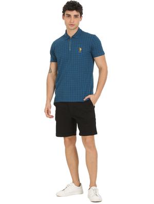 blue checked polo t-shirt - 18338162 - Standard Image - 4