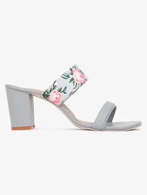 grey synthetic slip on sandals - 18338559 - Standard Image - 2