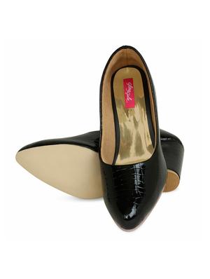 black synthetic slip on sandals - 18338563 - Standard Image - 3