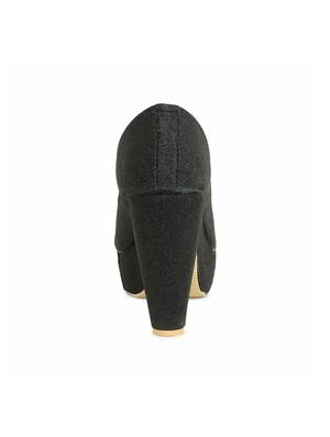 black synthetic slip on sandals - 18338564 - Standard Image - 3