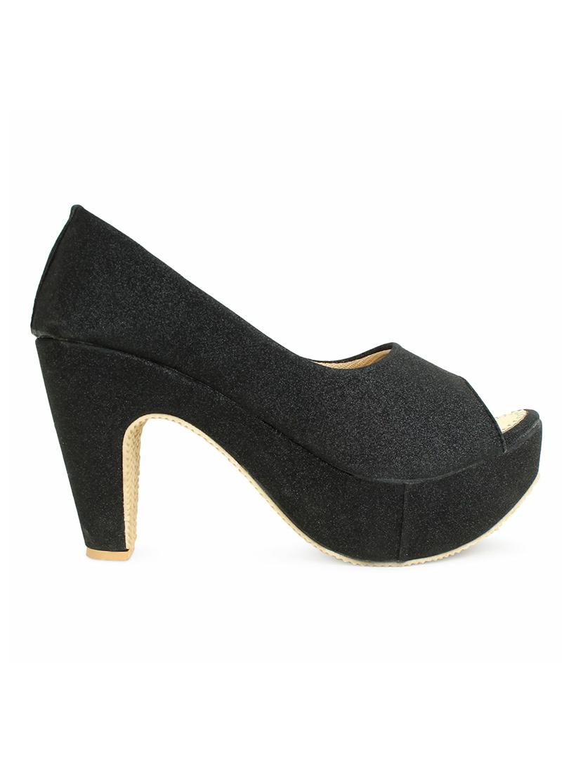 black synthetic slip on sandals - 18338564 - Zoom Image - 2