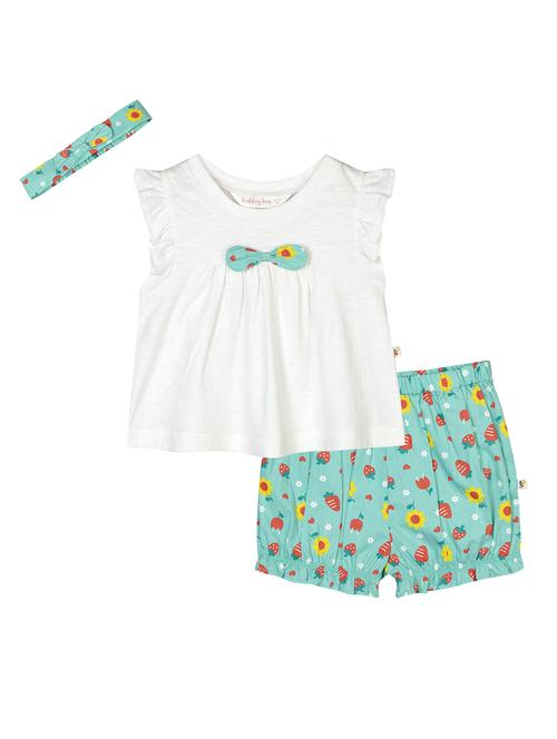 white floral shorts set - 18339002 - Standard Image - 1