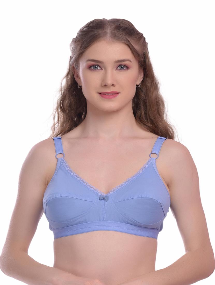 light blue solid regular bra - 18339317 - Zoom Image - 1
