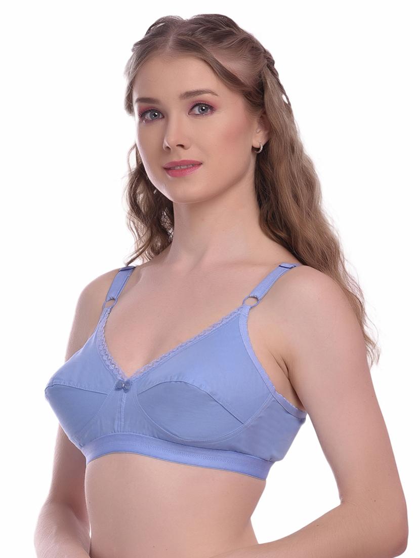 light blue solid regular bra - 18339317 - Zoom Image - 2