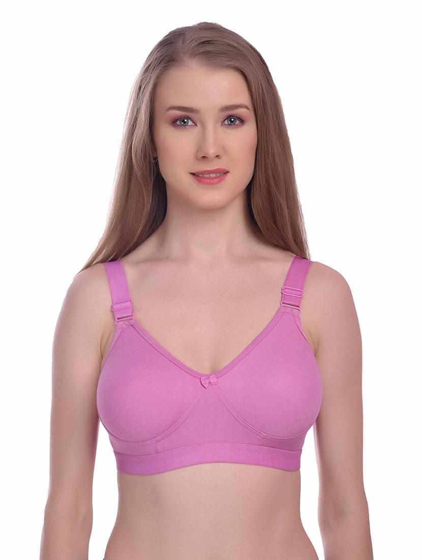 pink solid regular bra - 18339331 - Zoom Image - 1