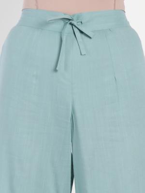 green viscose kurta palazzo set - 18339469 - Standard Image - 6