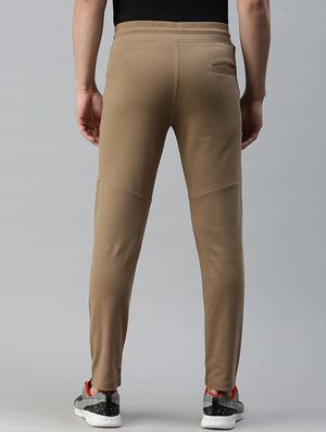brown solid full length track pant - 18339895 - Standard Image - 3