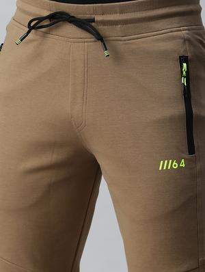 brown solid full length track pant - 18339895 - Standard Image - 5