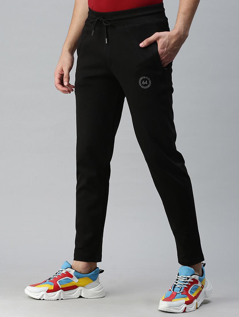 black solid full length track pant - 18339900 - Zoom Image - 2