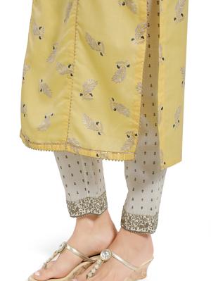 foil print straight kurti with gota - 18340200 - Standard Image - 4