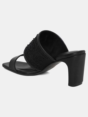 black slip on sandal - 18341147 - Standard Image - 2