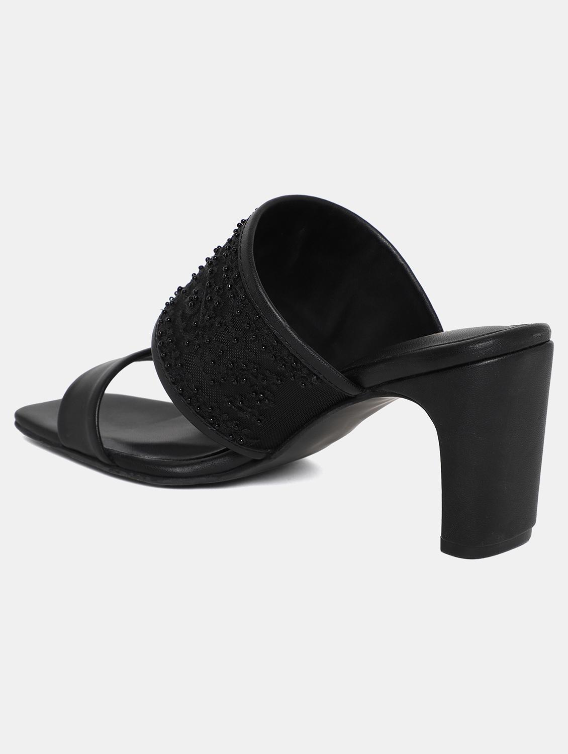 black slip on sandal - 18341147 - Zoom Image - 2