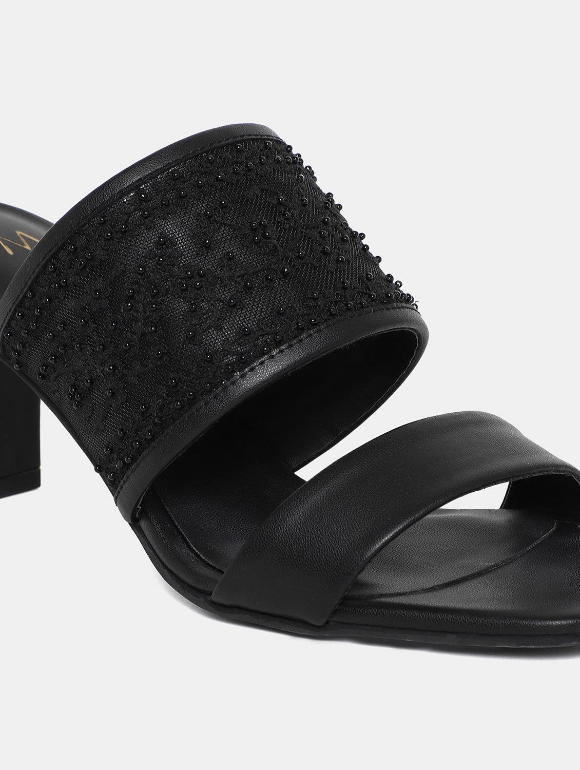 black slip on sandal - 18341147 - Zoom Image - 5