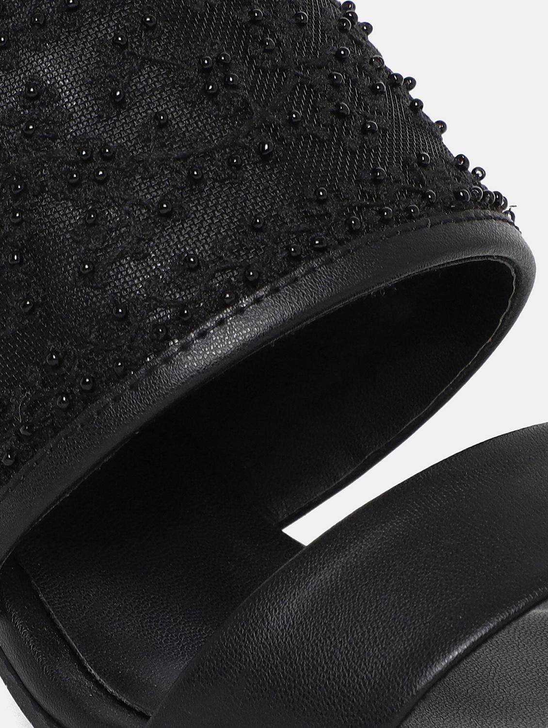 black slip on sandal - 18341147 - Zoom Image - 6