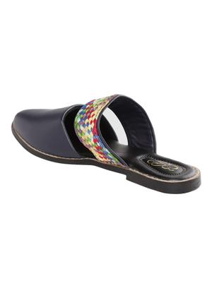 navy slip on mules - 18341336 - Standard Image - 3