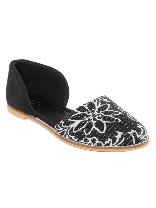 black fabric slip on ballerina - 18341341 - Standard Image - 1