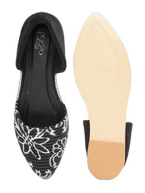 black fabric slip on ballerina - 18341341 - Standard Image - 4