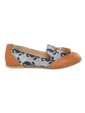 blue fabric slip on casual shoes - 18341345 - Standard Image - 2