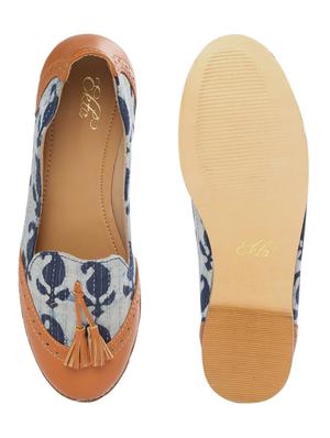 blue fabric slip on casual shoes - 18341345 - Standard Image - 4