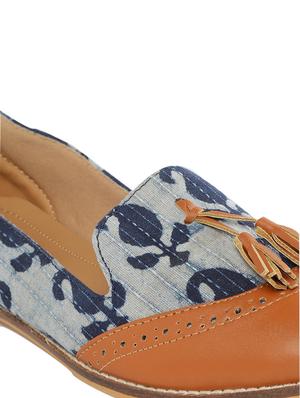 blue fabric slip on casual shoes - 18341345 - Standard Image - 5