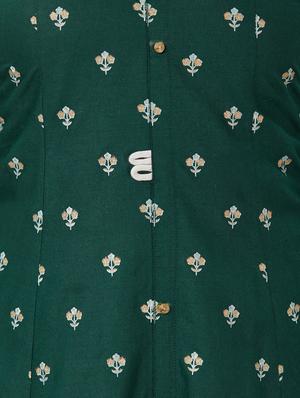 green printed kurta pant set - 18341632 - Standard Image - 6