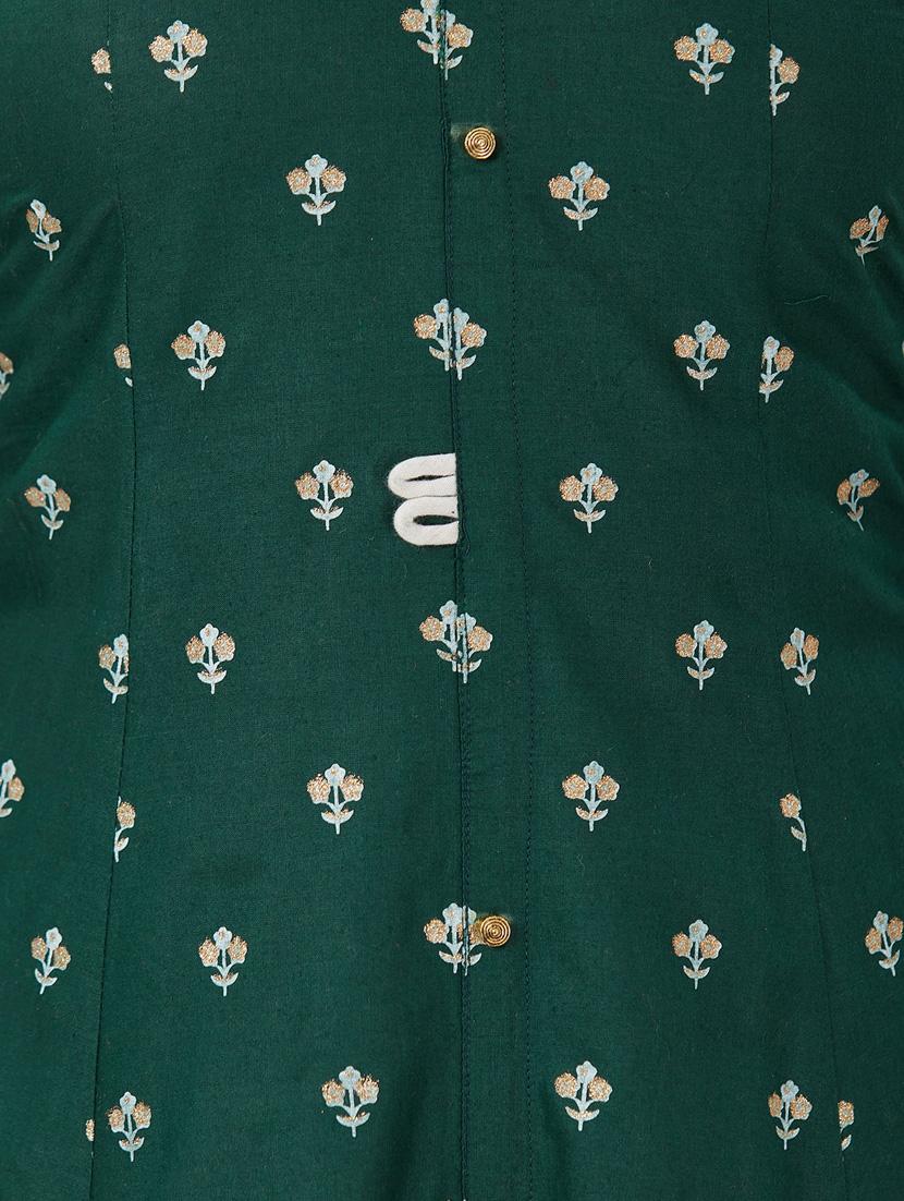 green printed kurta pant set - 18341632 - Zoom Image - 6