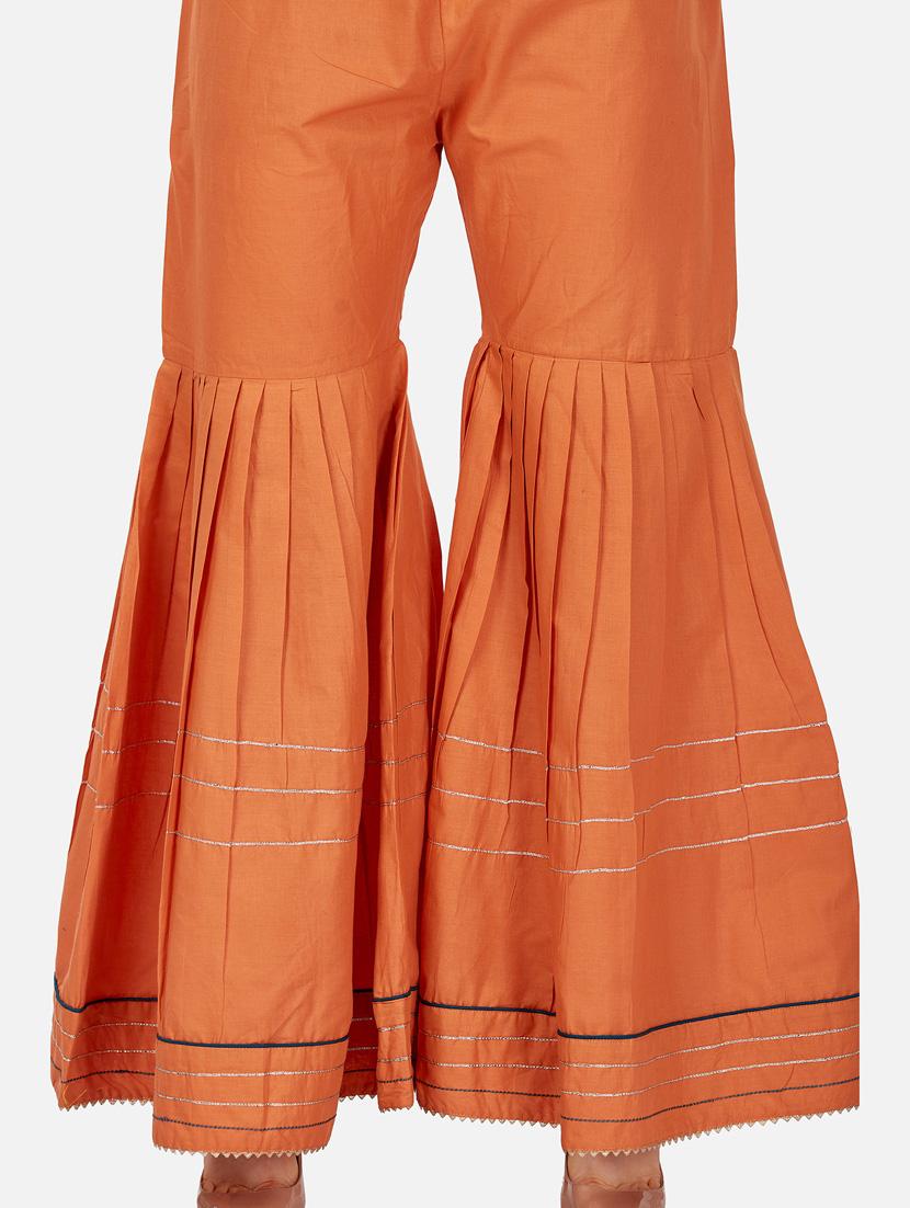 blue printed kurta sharara set - 18341648 - Zoom Image - 4