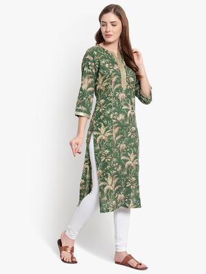 printed straight kurta - 18341709 - Standard Image - 2
