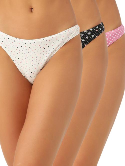 pack of 3 printed thongs panty - 18342071 - Standard Image - 1