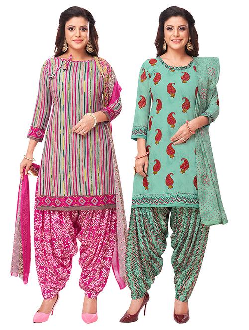set of 2 unstitched suit set - 18344073 - Standard Image - 1