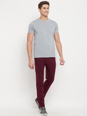 maroon solid track pant - 18344694 - Standard Image - 2
