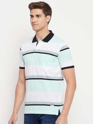 blue striped polo t-shirt - 18344717 - Standard Image - 2
